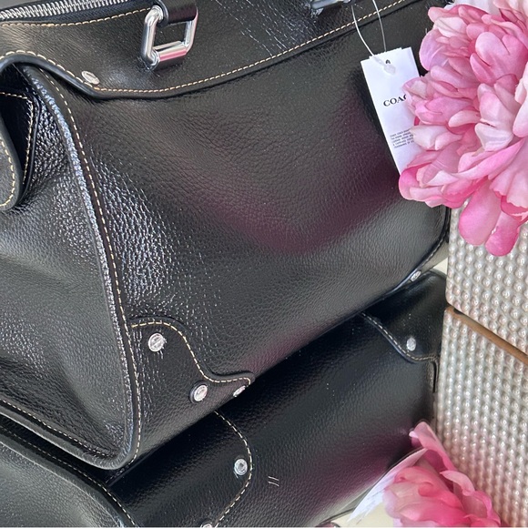 Coach Black Leather Millie Satchel NWT - Picture 14 of 16